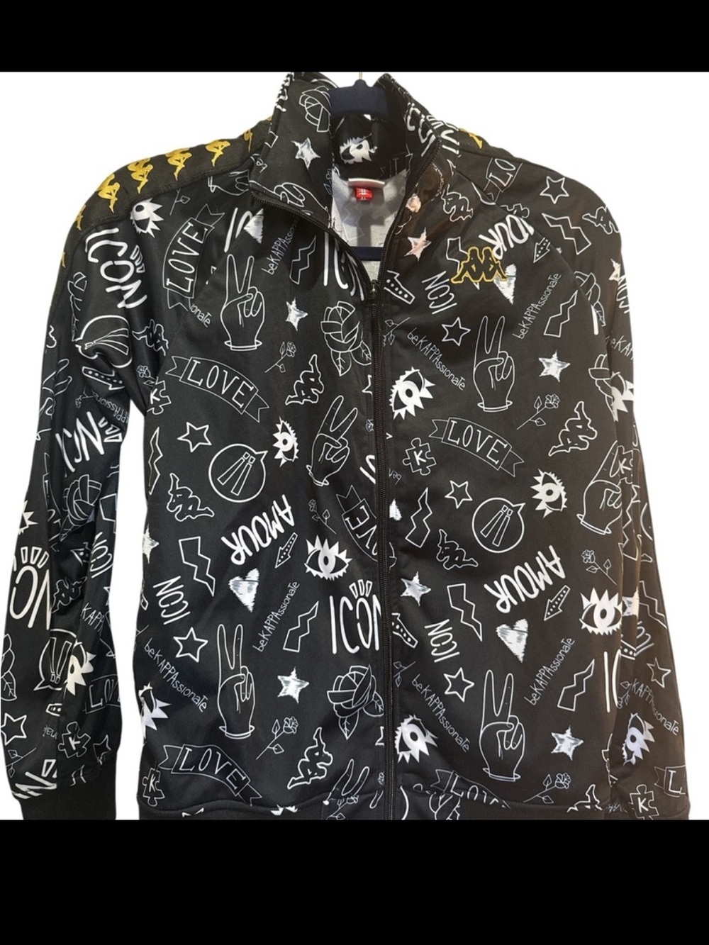 Kappa Black and White Zip-Up Jacket - Picture 4 of 4